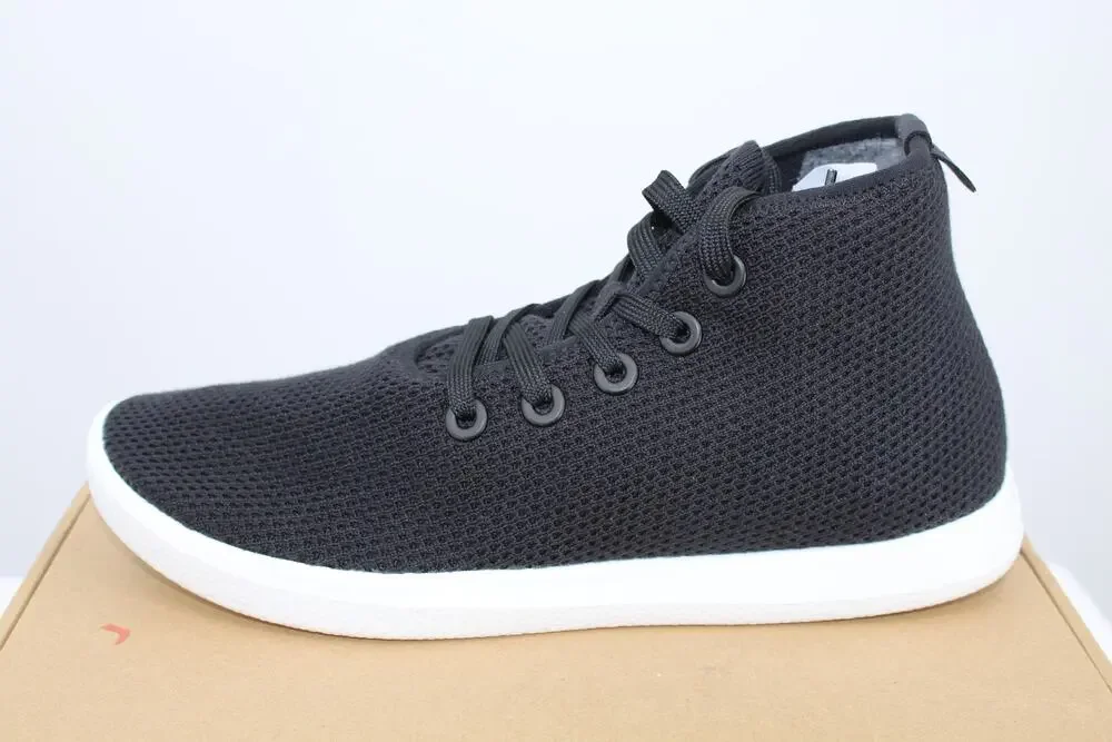 Allbirds Tree Topper Men’s Mid Top Lace Up Sneakers size 8 Natural Black